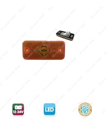 FANALE LATERALE LED 4 LED - ATTACCO AMP-JPT - 12 / 24 Volt