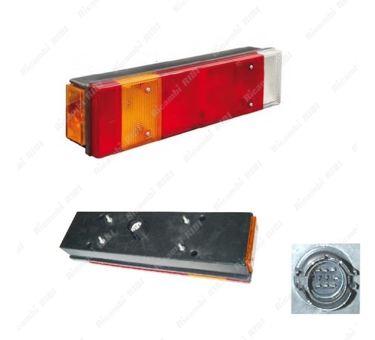 FANALE POSTERIORE SX 7 FUNZIONI SCANIA R CON LUCE TARGA - Ricambi Ribi
