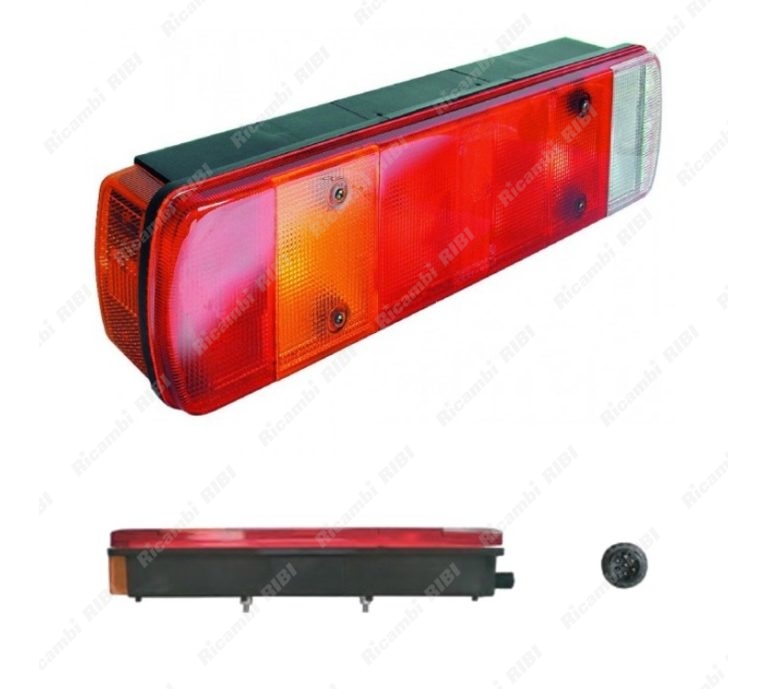 Fanalino Posteriore Sinistro COBO Per Carrelli Con Luce Targa Omologato - Modello SX, Alogeno