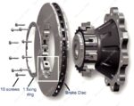 DISCO FRENO DAF CF65 / CF75 / CF85 / XF95 LF55 / XF105 / XF106 COMPLETO DI KIT MONTAGGIO - immagine 2
