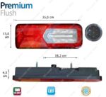 FANALE COMPLETO DX LED 5 FUNZIONI A LED - 24V -