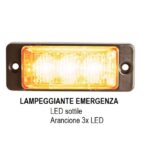 LAMPEGGIANTE EMERGENZA ARANCIONE 3 LED