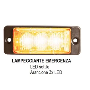 LAMPEGGIANTE EMERGENZA ARANCIONE 3 LED