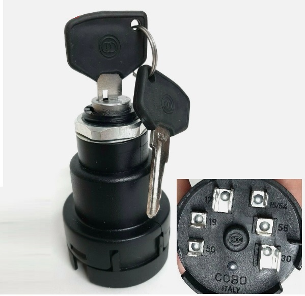 COBIC COMMUTATORE INTERRUTTORE AVVIAMENTO PRERISCALDO FIAT-ALLIS FIAT-HITACHI 14156000 - immagine 1