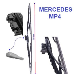 SPAZZOLA TERGICRISTALLO Twin Truck 700mm SI ADATTA : MERCEDES ACTROS MP4 / MP5, ANTOS, AROCS 07.11-