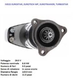 MOTORINO DI AVVIAMENTO IVECO EUROSTAR, EUROTECH MP, EUROTRAKKER, TURBOSTAR 24V, 6,6kW, - immagine 3